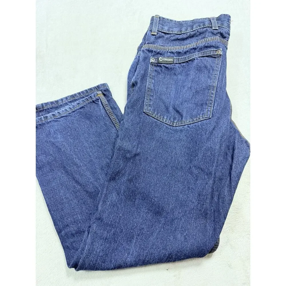 Origin USA Delta Denim Straight Leg Jeans Blue Men Size 34x28 Made In America